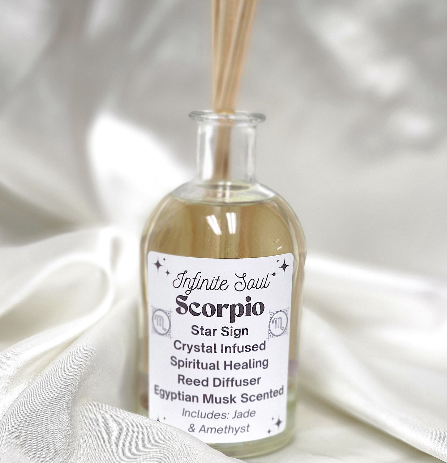 Star Sign Crystal Infused Reed Diffuser: Scorpio - Egyptian Musk